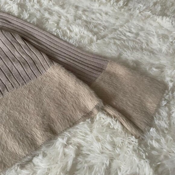 Stylisy Ribbed Flared Knit Sweater Beige - Picture 6 of 6